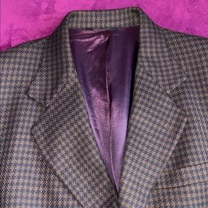 Barry Men's Brown Checkered Blazer